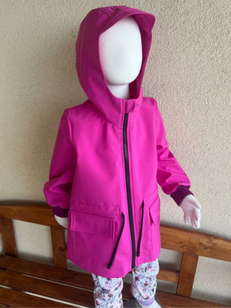 Rastúca LUX softshell bunda/parka - jar/JESEŇ - amarant