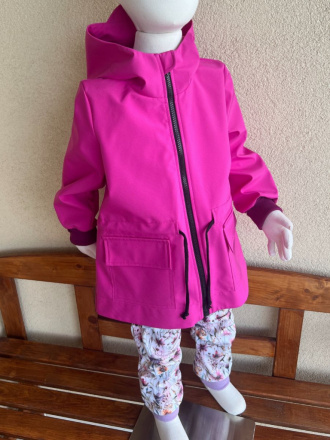 Rastúca LUX softshell bunda/parka - jar/JESEŇ - amarant