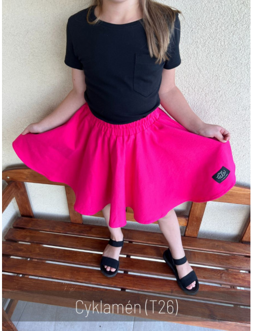 Tepláková kruhová sukňa - jednofarebná