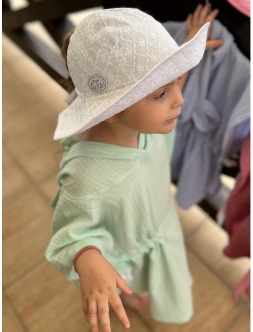 Detské pončo s uškami podľa výberu - gázovina/mušelín - jednofarebné