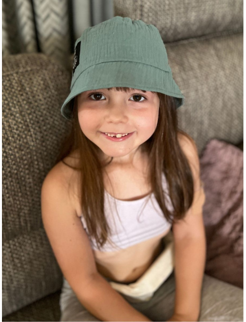 Klobúk Panáčik - gázovina/mušelín - jednovrstvový - jednofarebný