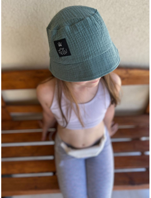 Klobúk Panáčik - gázovina/mušelín - jednovrstvový - jednofarebný