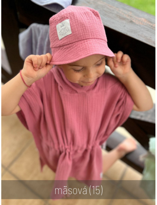 Klobúk Panáčik - gázovina/mušelín - jednovrstvový - jednofarebný