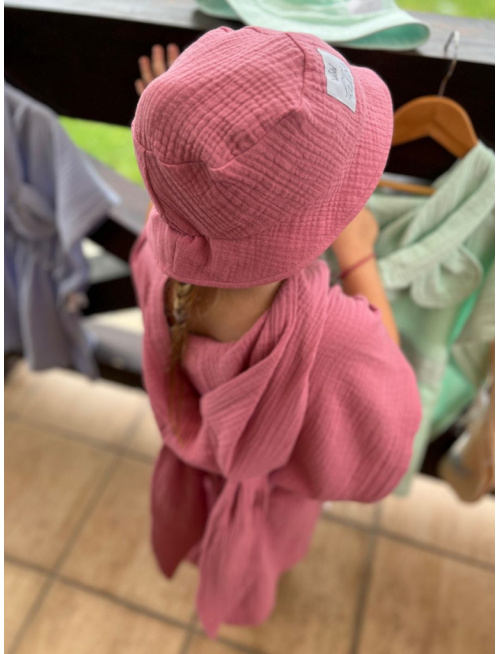 Klobúk Panáčik - gázovina/mušelín - jednovrstvový - jednofarebný