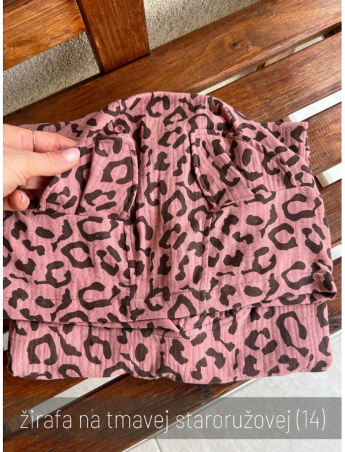 Detské pončo s uškami podľa výberu - gázovina/mušelín - vzorované