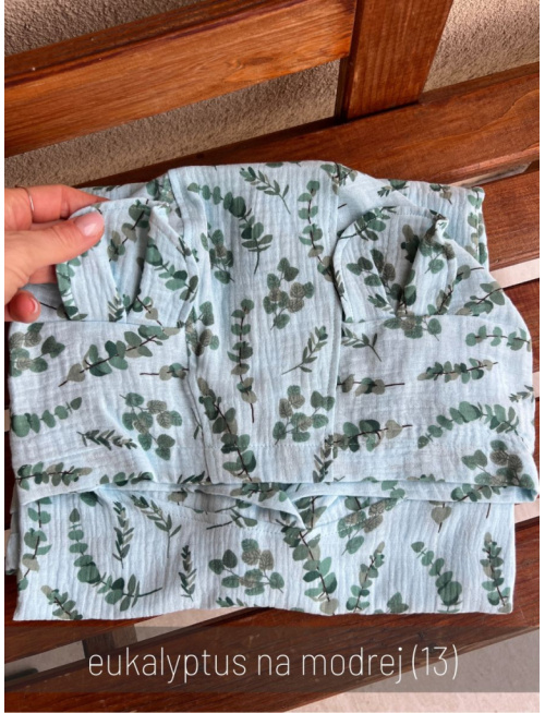 Detské pončo s uškami podľa výberu - gázovina/mušelín - vzorované