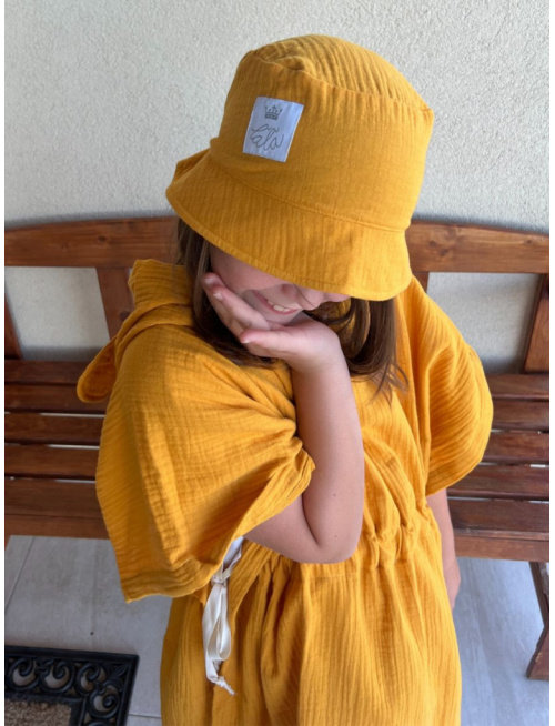 Klobúk Panáčik - gázovina/mušelín - jednovrstvový - jednofarebný