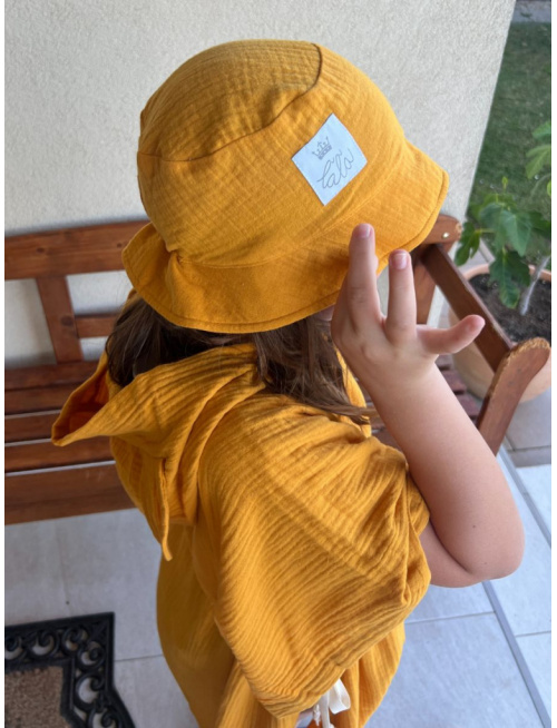 Klobúk Panáčik - gázovina/mušelín - jednovrstvový - jednofarebný