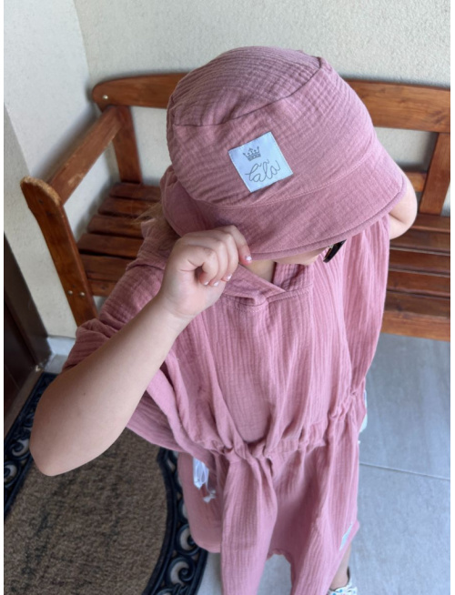 Klobúk Panáčik - gázovina/mušelín - jednovrstvový - jednofarebný