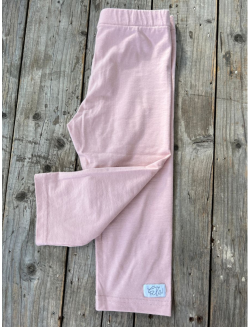 Úpletové legíny - trojštvrťové - svetlá staroružová