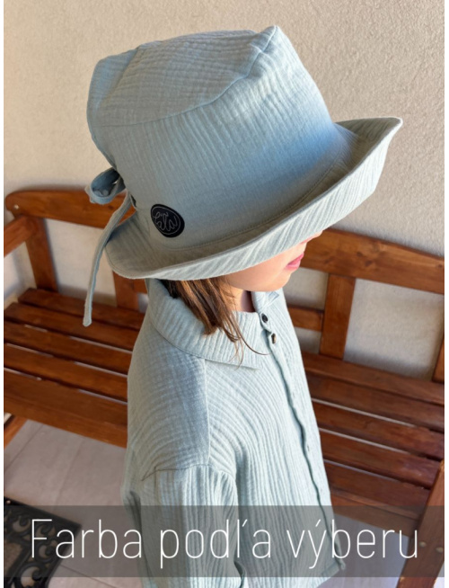 Klobúk Number 1 - gázovina/mušelín - jednofarebný