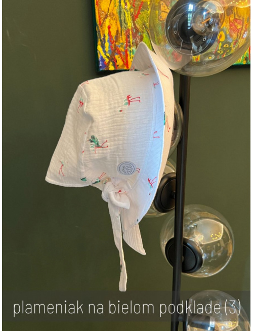 Klobúk Number 1 - gázovina/mušelín - vzorovaný