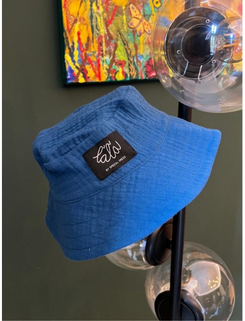 Klobúk Rybárik - gázovina/mušelín - jednovrstvový - jednofarebný