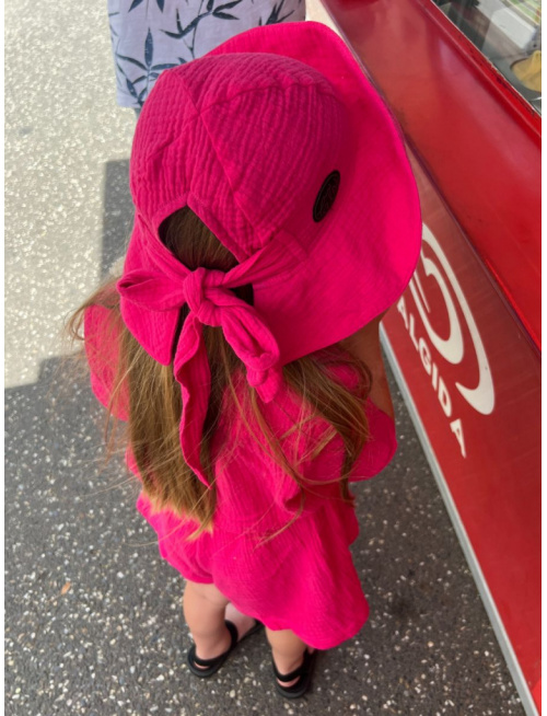 Rastúci elegantný klobúk na copík - gázovina/mušelín - jednovrstvový - jednofarebný