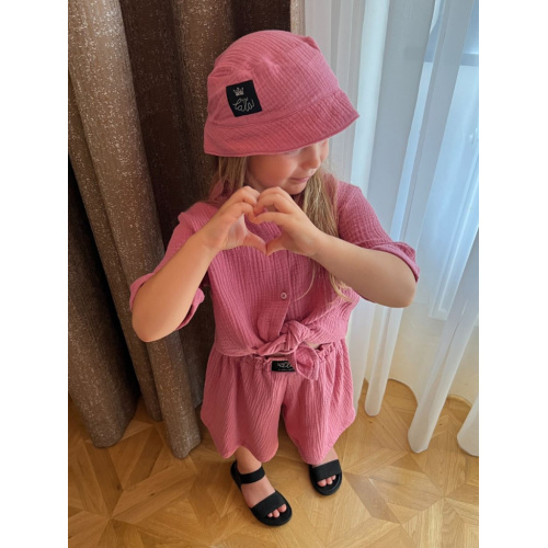 Klobúk Panáčik - gázovina/mušelín - jednovrstvový - mäsová