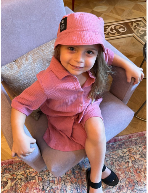 Klobúk Panáčik - gázovina/mušelín - jednovrstvový - mäsová