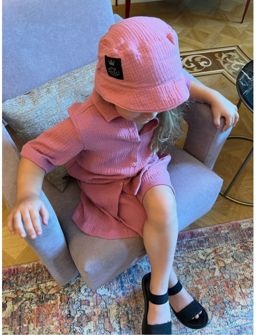 Klobúk Panáčik - gázovina/mušelín - jednovrstvový - mäsová