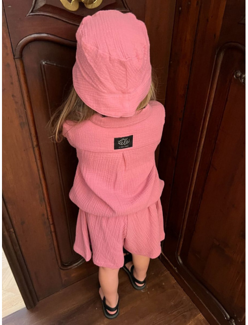 Klobúk Panáčik - gázovina/mušelín - jednovrstvový - mäsová