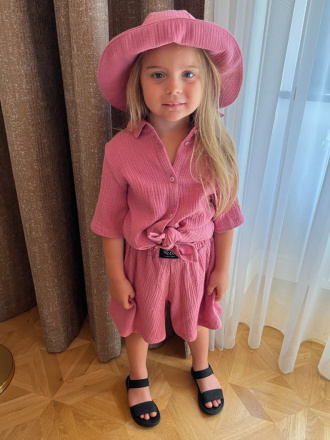 Rastúci elegantný klobúk LADY - gázovina/mušelín - jednovrstvový - mäsová