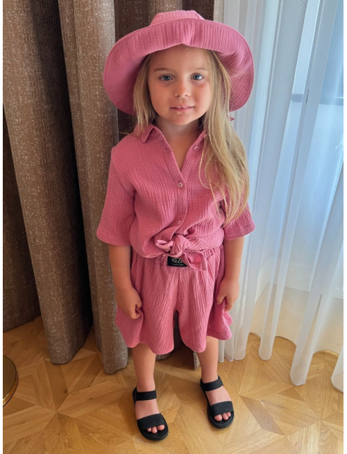 Rastúci elegantný klobúk LADY - gázovina/mušelín - jednovrstvový - mäsová