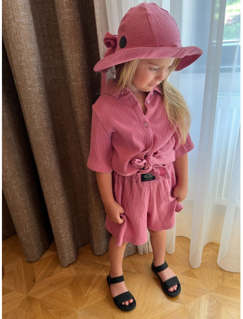 Rastúci elegantný klobúk LADY - gázovina/mušelín - jednovrstvový - mäsová