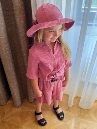 Rastúci elegantný klobúk LADY - gázovina/mušelín - jednovrstvový - mäsová