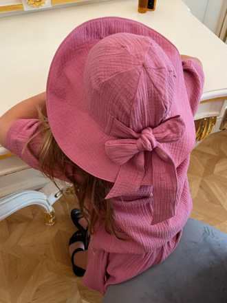 Rastúci elegantný klobúk LADY - gázovina/mušelín - jednovrstvový - mäsová