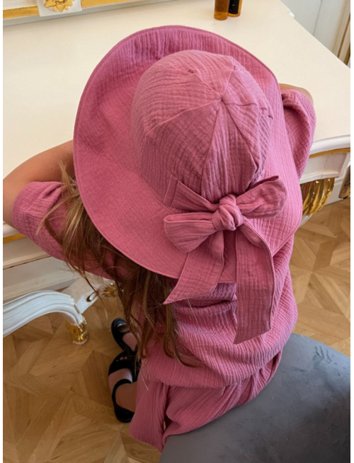 Rastúci elegantný klobúk LADY - gázovina/mušelín - jednovrstvový - mäsová