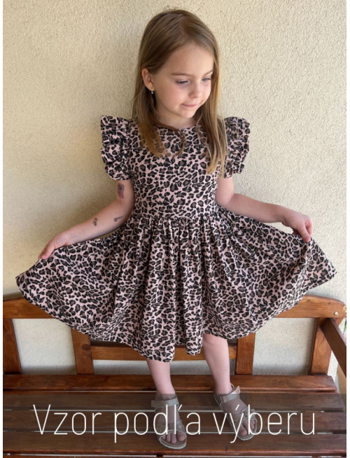 Šaty Valeriána - gázovina/mušelín - vzorované