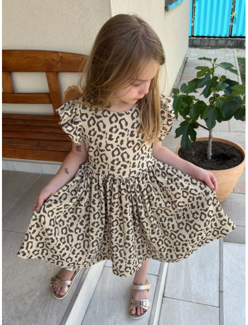 Šaty Valeriána - gázovina/mušelín - vzorované