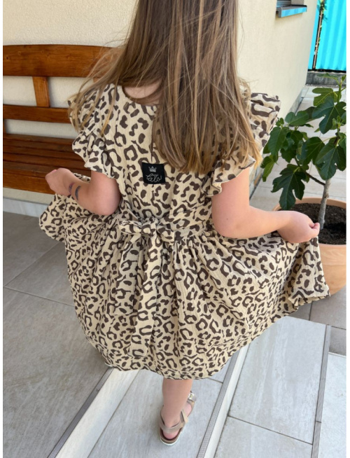 Šaty Valeriána - gázovina/mušelín - vzorované