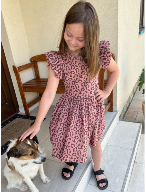 Šaty Valeriána - gázovina/mušelín - vzorované