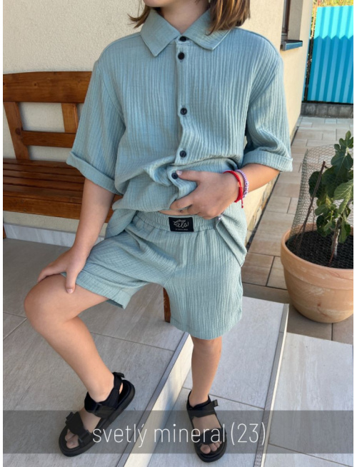 Súprava HAWAI - boy - gázovina/mušelín - jednofarebná