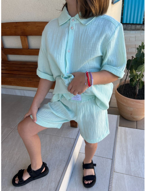 Súprava HAWAI - boy - gázovina/mušelín - jednofarebná