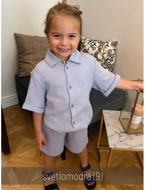 Súprava HAWAI - boy - gázovina/mušelín - jednofarebná