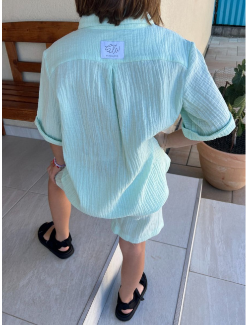 Súprava HAWAI - boy - gázovina/mušelín - mentol