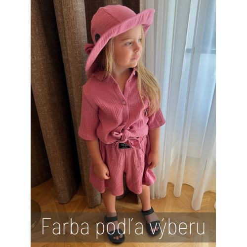 Súprava HAWAI - girl - gázovina/mušelín - jednofarebná