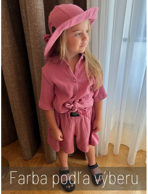 Súprava HAWAI - girl - gázovina/mušelín - jednofarebná