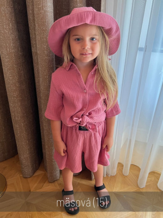 Súprava HAWAI - girl - gázovina/mušelín - jednofarebná