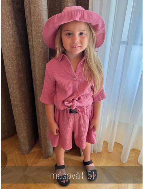 Súprava HAWAI - girl - gázovina/mušelín - jednofarebná