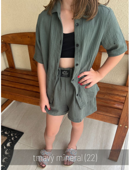 Súprava HAWAI - girl - gázovina/mušelín - jednofarebná