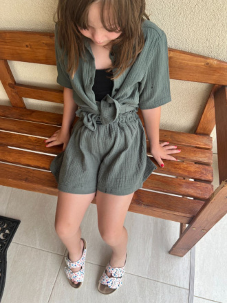 Súprava HAWAI - girl - gázovina/mušelín - jednofarebná