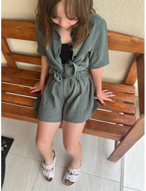 Súprava HAWAI - girl - gázovina/mušelín - jednofarebná