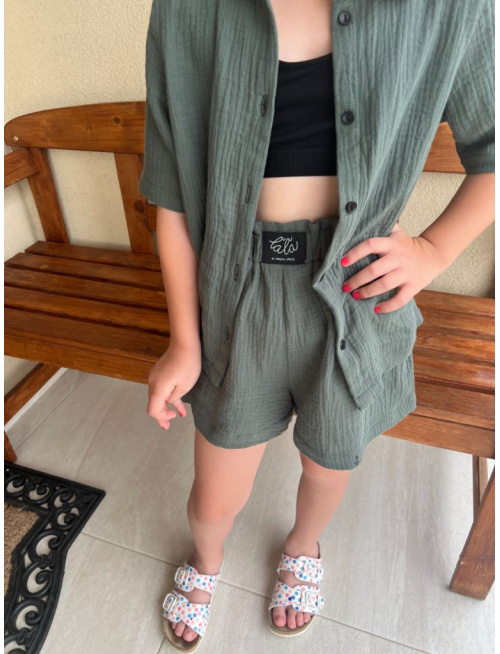 Súprava HAWAI - girl - gázovina/mušelín - jednofarebná