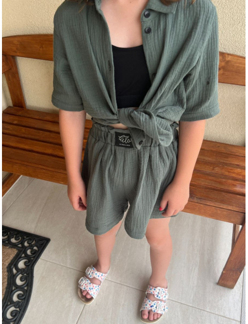 Súprava HAWAI - girl - gázovina/mušelín - jednofarebná