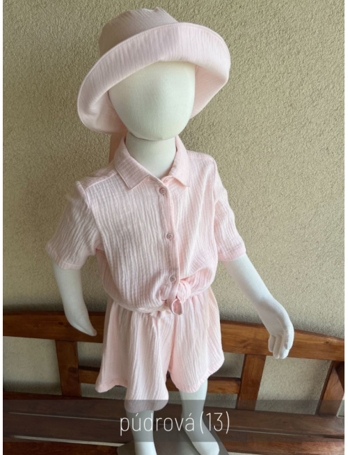 Súprava HAWAI - girl - gázovina/mušelín - jednofarebná