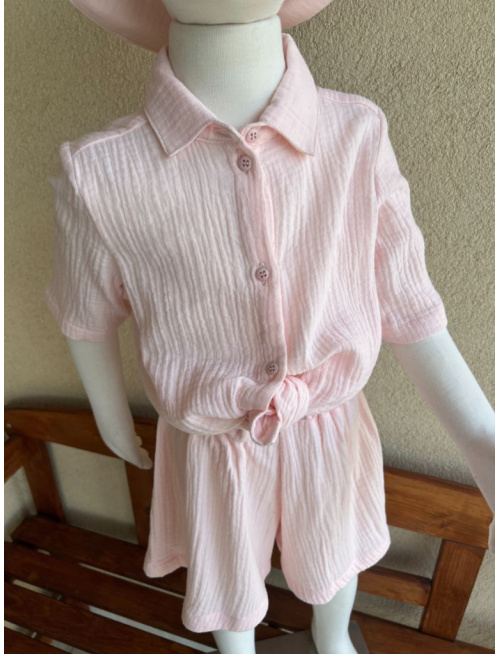 Súprava HAWAI - girl - gázovina/mušelín - jednofarebná