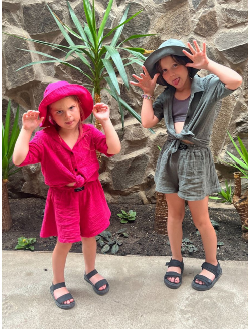 Súprava HAWAI - girl - gázovina/mušelín - jednofarebná