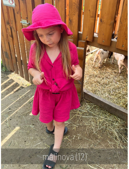 Súprava HAWAI - girl - gázovina/mušelín - jednofarebná
