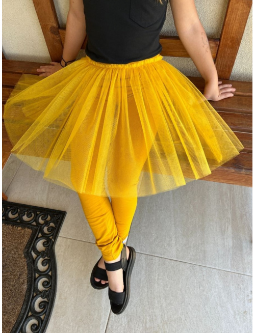 Úpletové legíny s tylovou sukňou